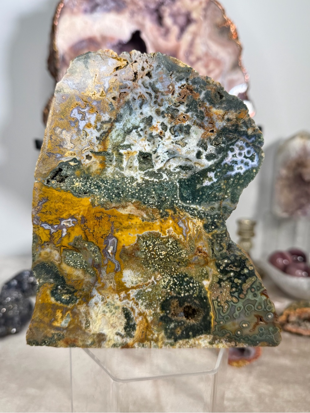 River Jasper Free Standing Slab — Indonesia 6 1/2 x 6” - Picture 2 of 8